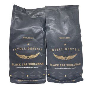 2 Pack Bag Intelligentsia Black Cat Sublunar Espresso Whole Bean Coffee Nougat